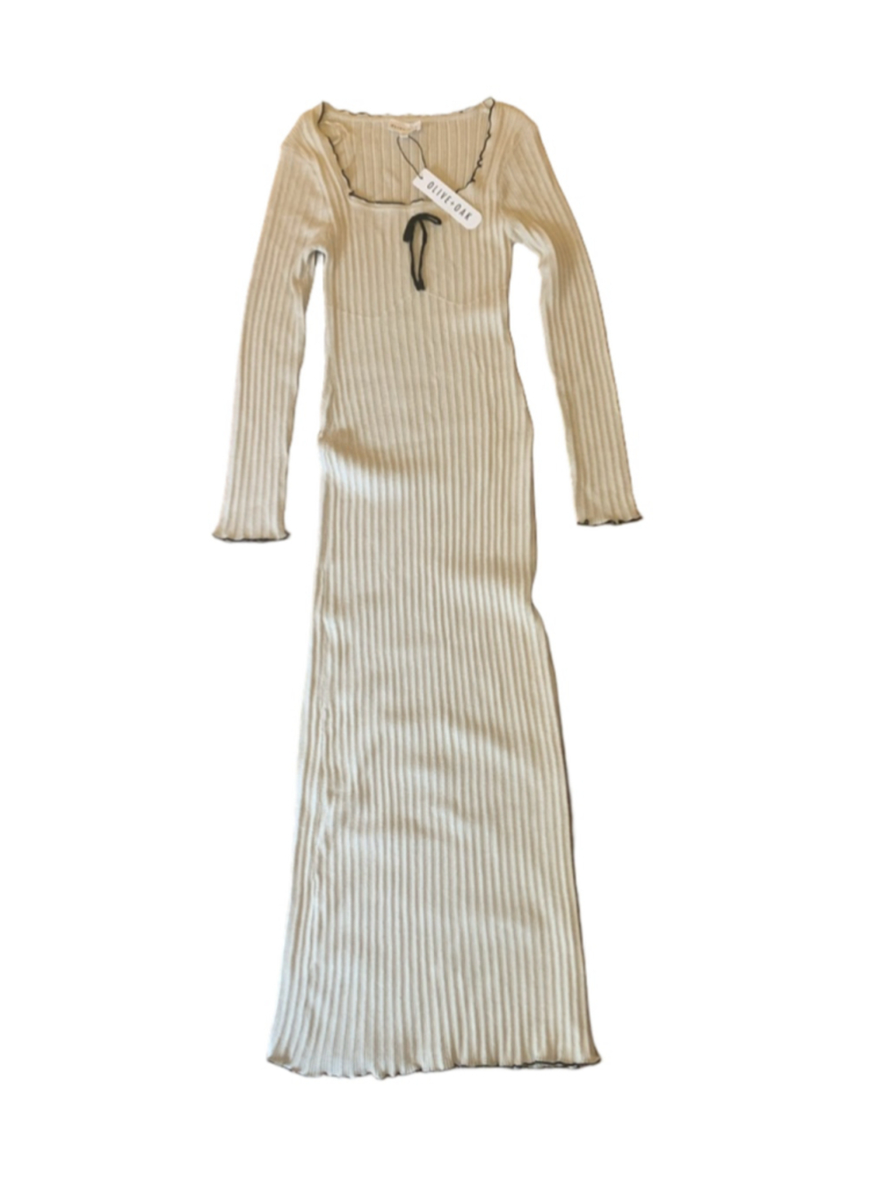 Olive + Oak NWT Dress XL Heather Oatmeal Black Trim